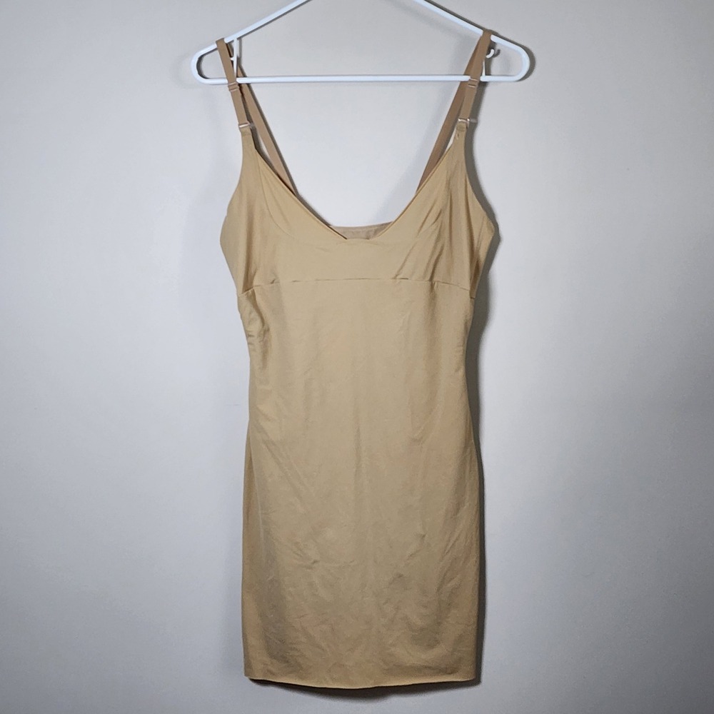 Flexees by Maidenform Shapewear Slip Dress Womens 2XL Beige Body Shaper Slimming